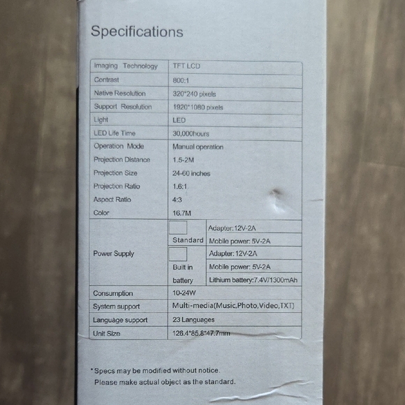 Mini LED Projector - Picture 2 of 3